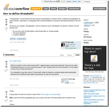 Screenshot of StackOverflow