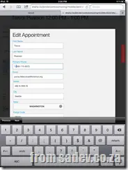 Deployed app on iPad -1