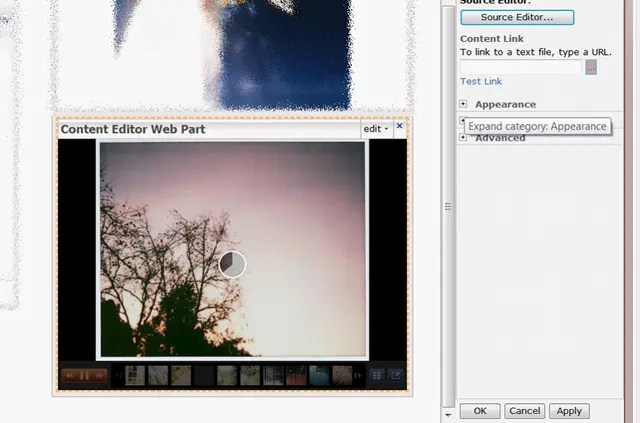 View of the webpart