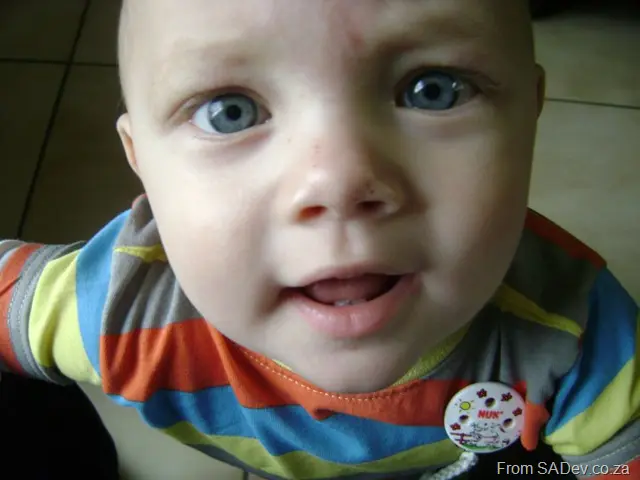 Baby looking at camera