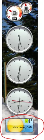 Vista clocks