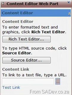 Content editor config